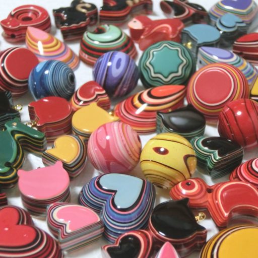 堆朱ストラップ ・アクセサリー 堆朱工芸の製造販売 吉田堆朱工芸